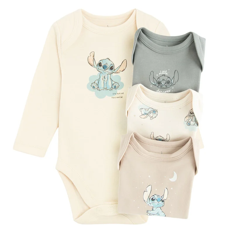 كول كلوب من سمييك مجموعة من أربع قطع قطنية بأكمام طويلة متعددة الألوان